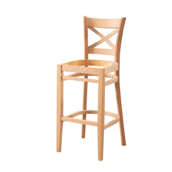 ÇAPRAZ PAPEL DÖŞEMELİ BAR SANDALYE